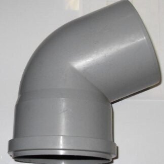 Soil Pipe 67.5 Degree Bend 110 mm Inlet - Push Fit - Grey - Waste