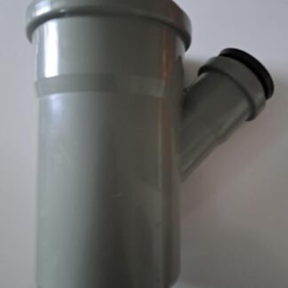 Soil Pipe 110 mm Branch with 45 Degree 40 or 50 mm Inlet - Push-Fit Sewerage - Grey