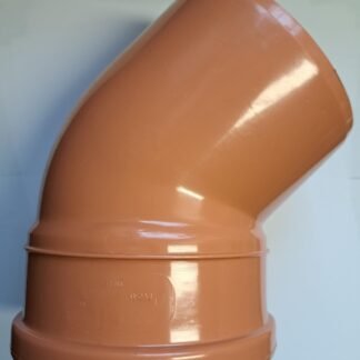 Soil Pipe 45 Degree Bend 110 mm Inlet - Push Fit - Brown - Waste